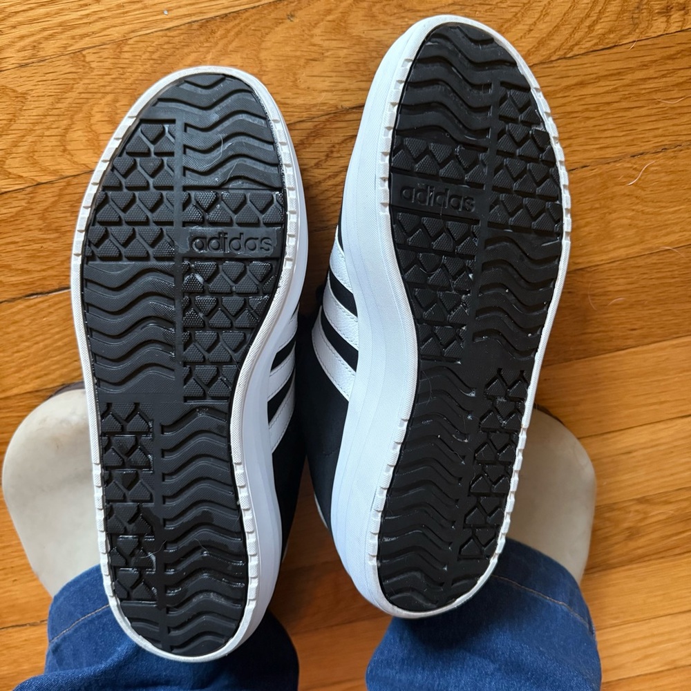Adidas VL Court Bold Black and White Platform Sneakers - Picture 7 of 7